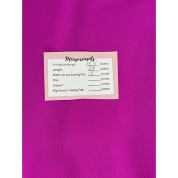 BANANA REPUBLIC Magenta Pleated Bell Sleeves Shift Dress Size 8 - Picture 4 of 4